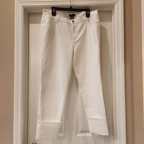 Lafayette 148 New York Denim - Lafayette 148 Cuffed Cropped Jeans Size 14 NWOT